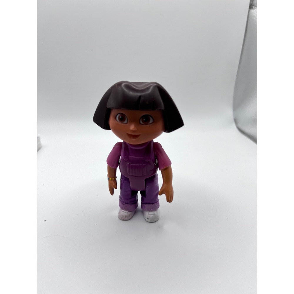 Dora The Explorer Action Figure In Purple Overalls Posable 3.5" Nick‎ Jr Toddler